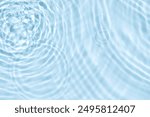 Summer Background,Water Waves Abstract Pattern Texture on Swimming pool,Top view Poolside with Light,Shadow on Blue water, Sea Blue Circle Surface with Ripples,Splashes with Sunlight