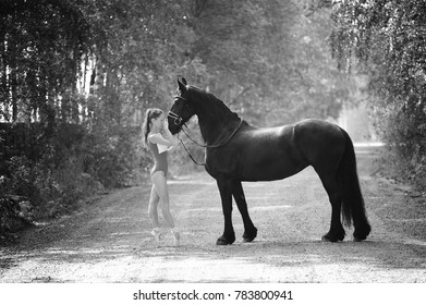 Summer Ballerina Black Horse Stock Photo 783800941 | Shutterstock