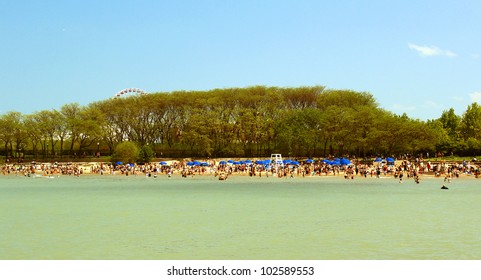 Summer Beach In Chicago