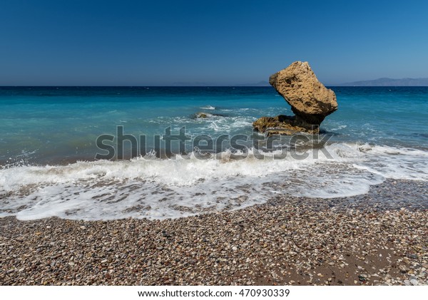 Summer Beach Kato Petres Coast Rhodes Stock Photo (Edit Now) 470930339