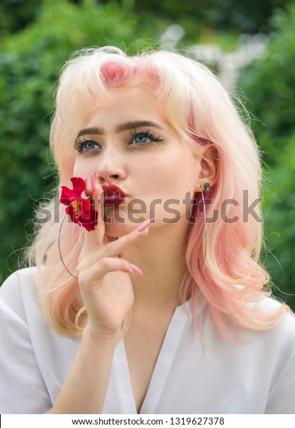 summer beauty makeup cosmetics skincare spring stock photo