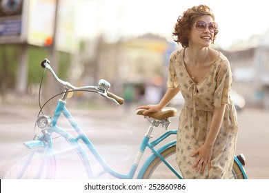 Summer bike girl