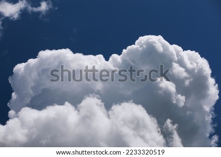 Summer blue sky cloud gradient light white background. Beauty clear cloudy in sunshine calm bright winter air bacground. Gloomy vivid cyan landscape in environment day horizon skyline view