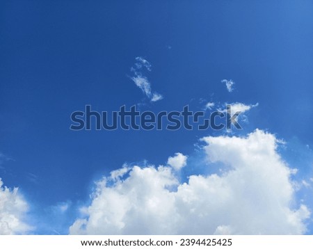 Summer blue sky cloud gradient light white background. Beauty clear cloudy in sunshine calm bright winter air bacground. Gloomy vivid cyan landscape in environment day horizon skyline culumus