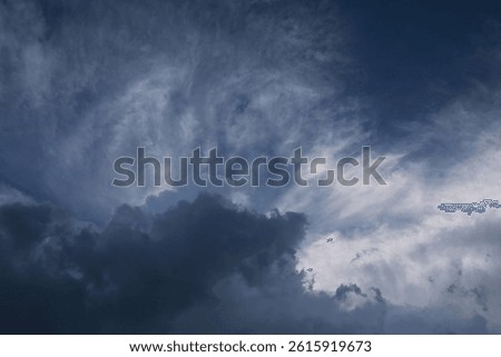 Summer blue sky cloud gradient light white background. Beauty clear cloudy in sunshine calm bright winter air bacground. Gloomy vivid cyan landscape in environment day horizon skyline view