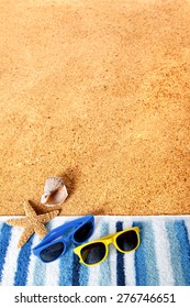 Summer Border Beach Sand Background Vertical