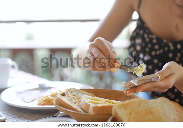summer breakfast in\
the hotel / table with a meal serving breakfast in the hotel\
restaurant, fresh summer\
food