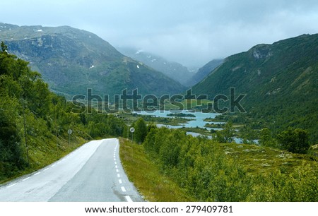 Similar – Bergstraße in Norwegen