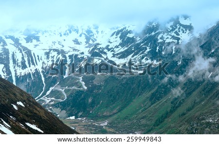 Similar – Image, Stock Photo Furka Pass, Swiss, road