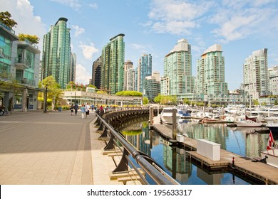 Summer Coal Harbor In Vancouver, Canada