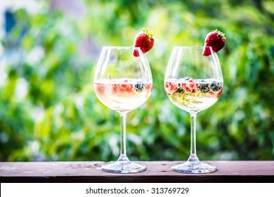 Summer Cocktail With Fresh Berries