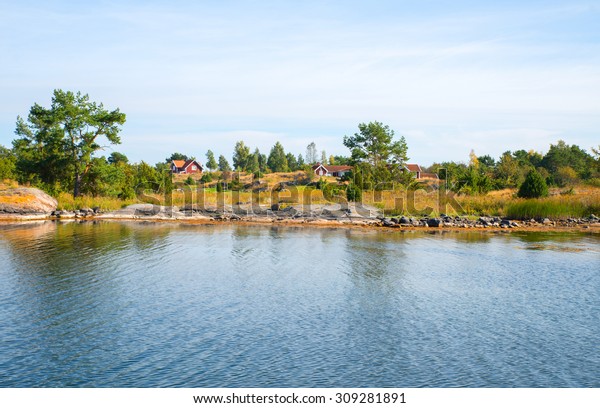 Summer Cottages Swedish East Coast Stock Photo Edit Now 309281891