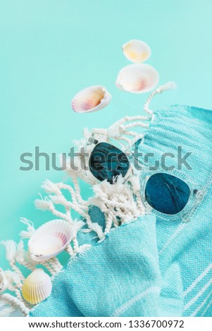 Similar – Image, Stock Photo Summer Fashion girl clothes set for the beach