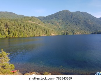 Summer day with kayaks on the Ruby Lake