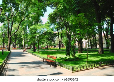 Summer day in public city park