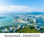 Summer evening panorama of Luhuitou Scenic Area, Sanya, Hainan, China