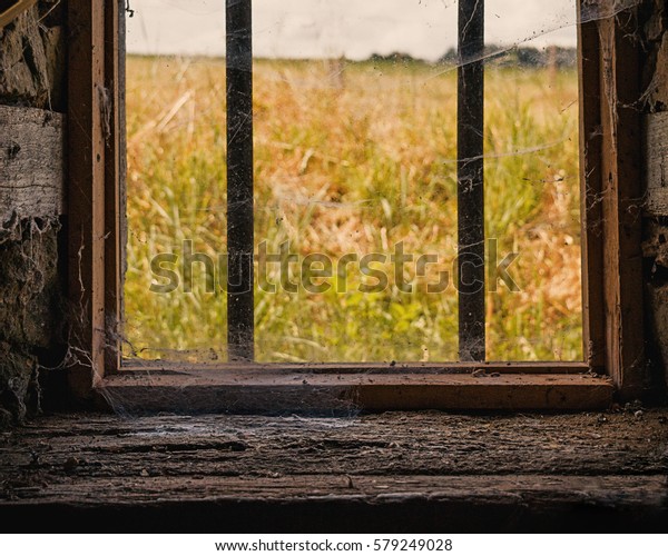 Summer Farvest Through Barn Dusty Old Stock Photo Edit Now 579249028