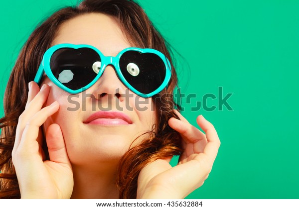 Summer Fashion Eyes Protection Concept Closeup Stock Photo Edit