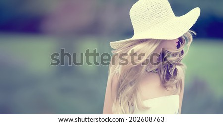Similar – Image, Stock Photo Flowers backlit with person