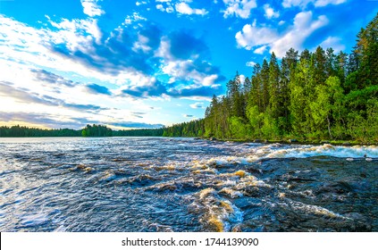 Summer Forest Blue River Water Stock Photo 1744139090 | Shutterstock