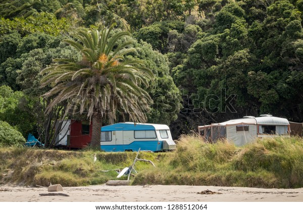 Summer Freedom Camping Pouawa Beach Gisborne Stock Photo Edit Now 1288512064