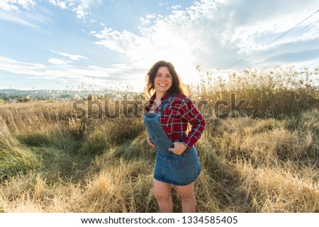 Similar – Augen zu, lachen, Hut, Natur