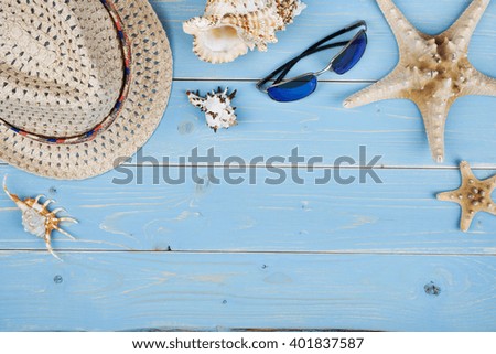 Similar – Image, Stock Photo Summer Fashion girl clothes set for the beach