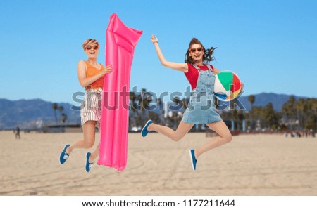 Similar – Image, Stock Photo beautiful teenager girl floating in a pool. summer lifestyle