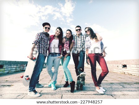 Similar – Image, Stock Photo Young people having fun in summer party outdoors