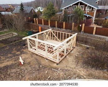 Summer House. Dacha Buildings. Frame Construction