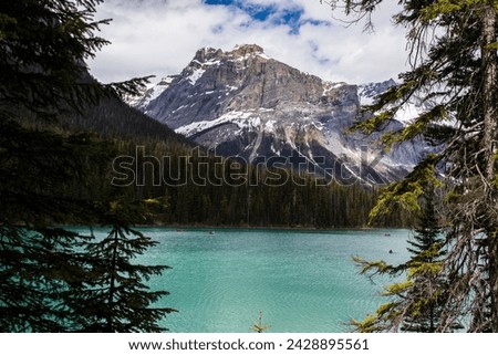 Summer landscape in Emerald lake, Yoho National Park in Canada. Stock photo © 