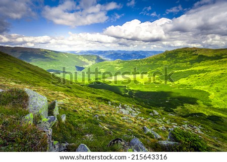 Similar – Foto Bild Grüne Berge in den Wolken