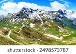 Summer Landscape panorama at the Grossglockner mountain in Austria,  Hohe Tauern range