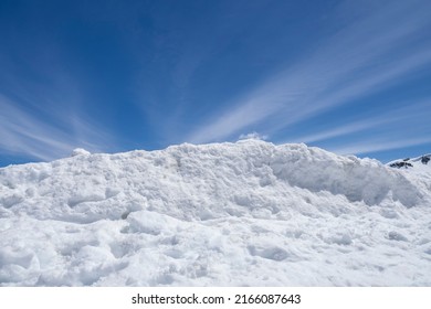 Summer Massive Snow Walls In Whistler Alpine, Whistler BC