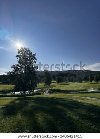 Summer Morning Golfcourse at Sunrise