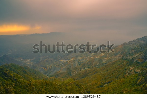 Summer Nature Landscape Abha Saudi Arabia Nature Holidays Stock