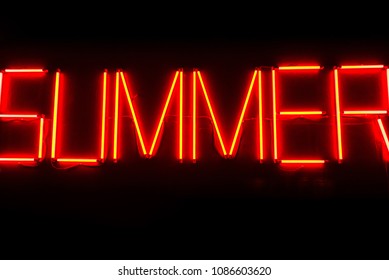 Summer neon sign in nightclub style. Logo in Neon Style, Symbol, Design Template for Nightclub and hot summer.
Realistic neon alphabet. Red glowing font in the dark. - Powered by Shutterstock