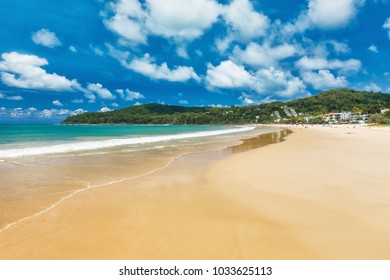 Summer at Noosa main beach - a famous tourist destination in Queensland, Australia.