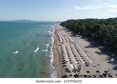 Summer on the beach in Burgas, Bulgaria