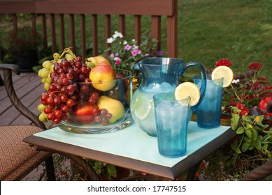 Summer Outside Entertainment Lemonade And Fruit