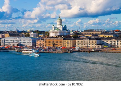 Summer Panorama Of Helsinki, Finland