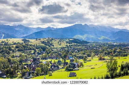 Summer Panorama Of Tatry Mountains And Mount Giewont, Surroundings Of Zakopane City, Southern Poland