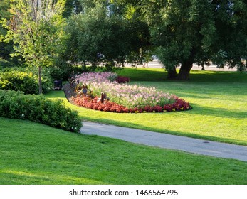 Summer Photo Of A Colorful Garden In Majors Hill Park Downtown Ottawa Ontario Canada.