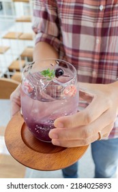 Summer Refreshment Raspberry Soda Drink, Stock Photo