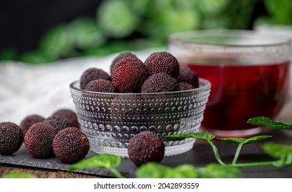 Summer ripe fresh red bayberry