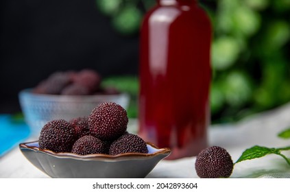Summer ripe fresh red bayberry