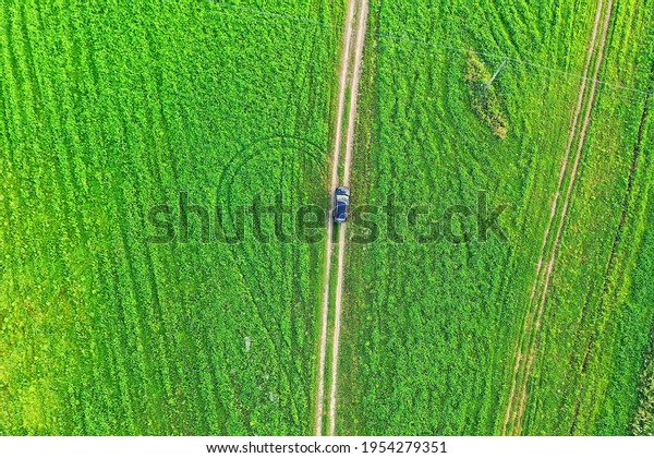 summer\
road top view drone, nature landscape\
background
