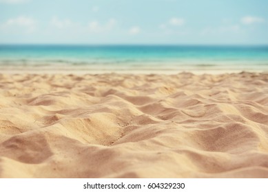 Summer Sand Beach Sea Background Stock Photo (Edit Now) 604329230