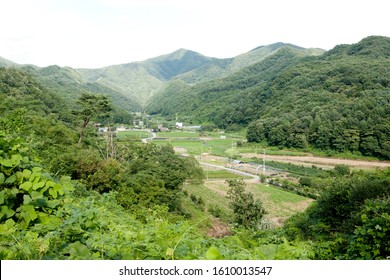 A Summer Scene In A Mountain Village