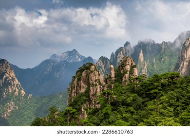 Summer scenery of Huangshan scenic area in China. - Shutterstock ID 2286610763